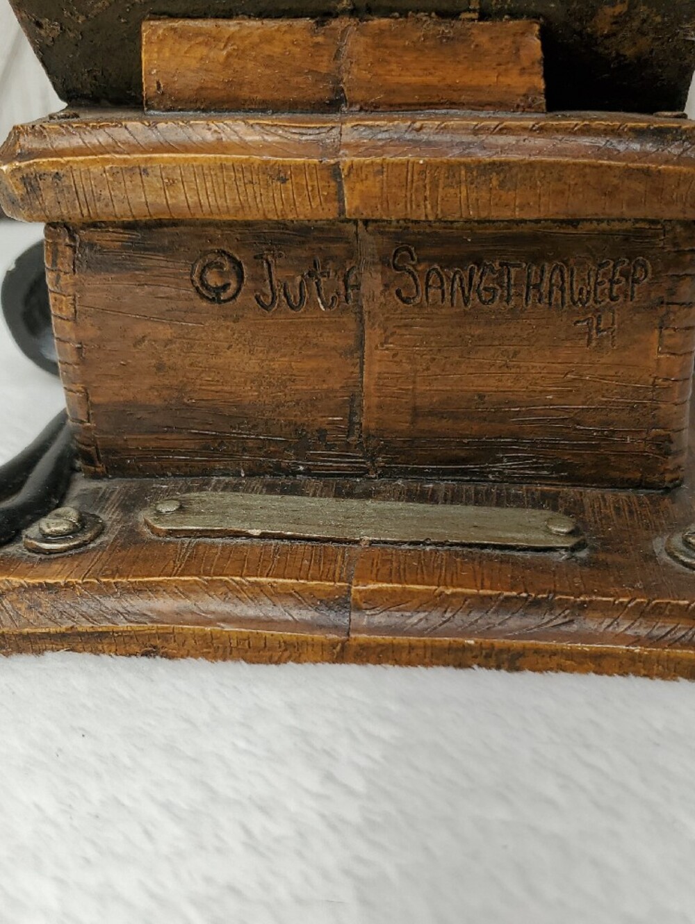Vintage Rare Juta Sangthaweep 1974 Wall Crank Telephone Memo Holder Mouse Accent - Picture 2 of 12